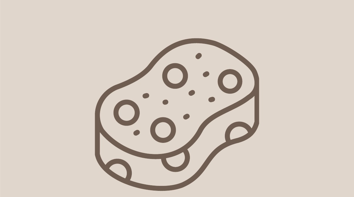 Pottery sponge illustration